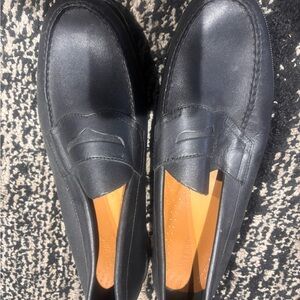 Classic Black Leather Loafers